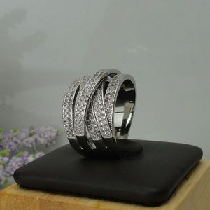 White gold plated jewelry ring